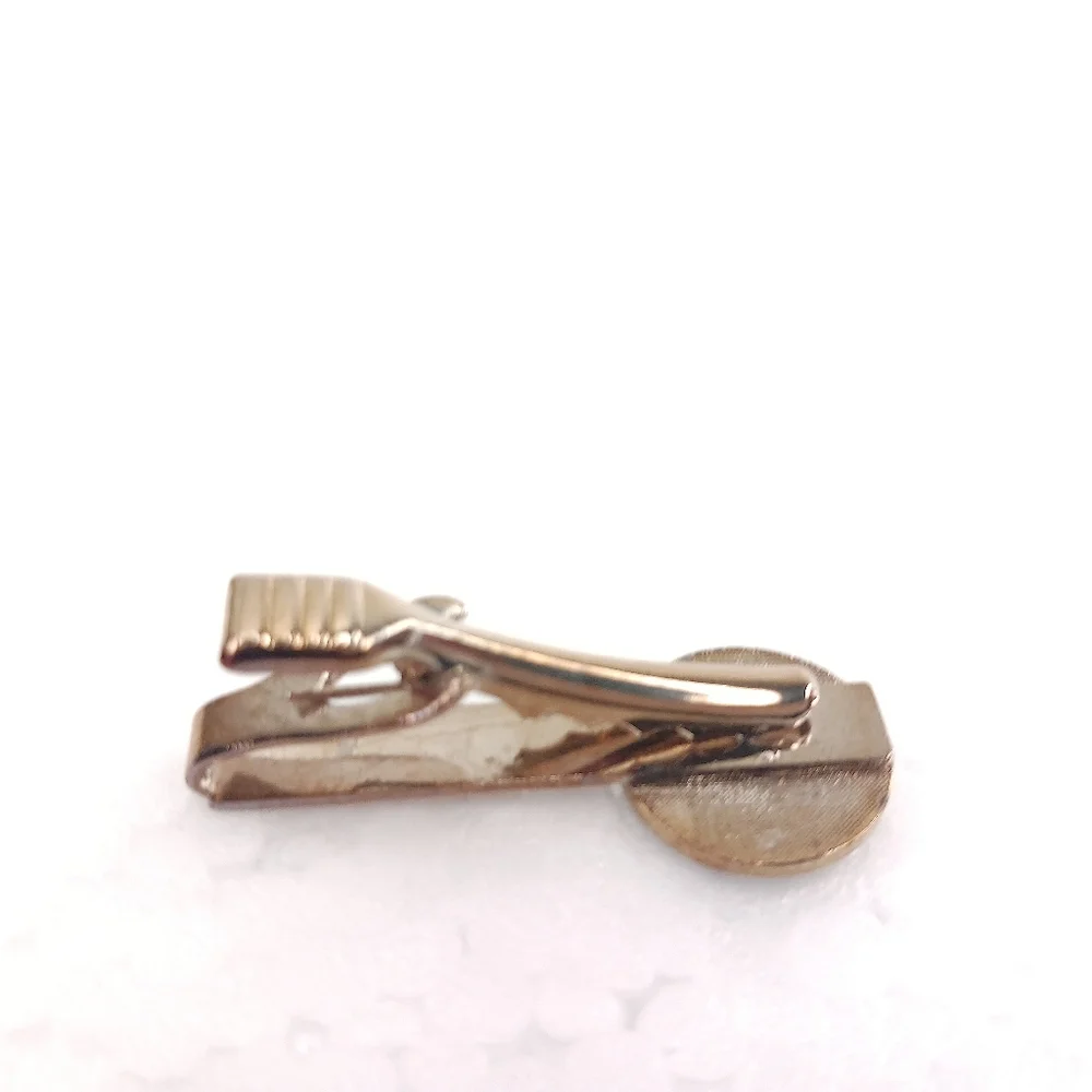 Vintage Tie Bar Clip Nautical Lighthouse Pop Art Deco Brass Cloisonne